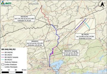 Principal ligação entre RJ e MG, BR-040 será relicitada em 30 de abril