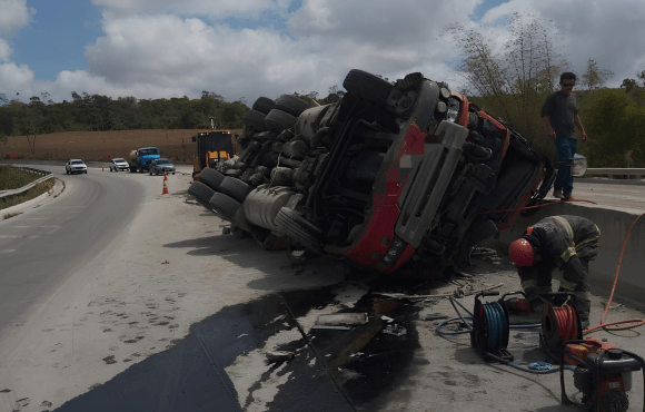 Corpo de Bombeiros resgata motorista preso às ferragens após acidente em São Miguel dos Campos