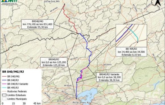Principal ligação entre RJ e MG, BR-040 será relicitada em 30 de abril